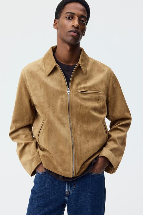 Collared jacket - dark beige