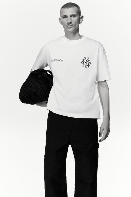Loose fit printed t-shirt - white/new york city
