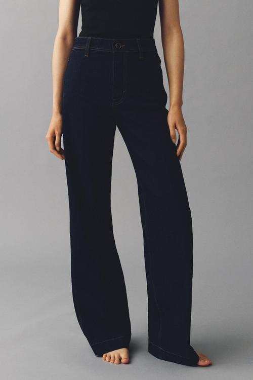 Wide high jeans - dark denim blue