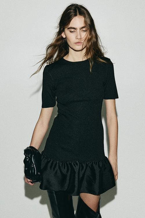 Knitted dress - black