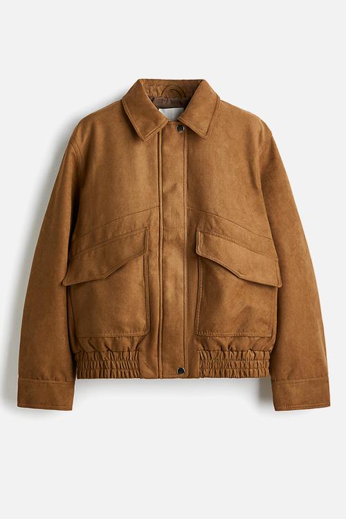 Napped jacket - dark beige
