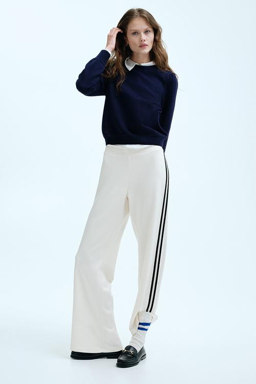 Puff-sleeved jumper - navy blue