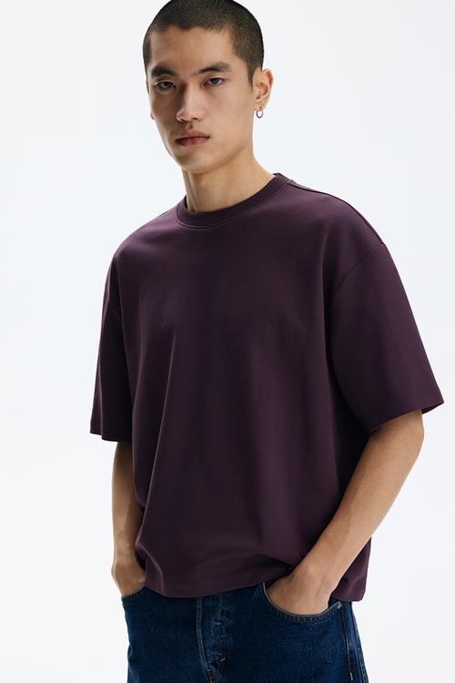 Oversized fit t-shirt - dark purple