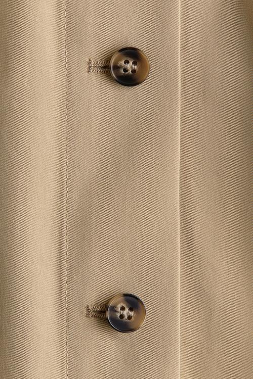 Scarf-collar trench cape - beige