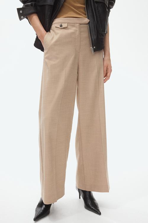 Straight tailored trousers - beige