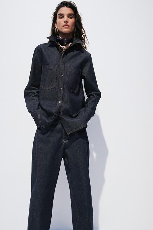 Denim shirt - dark denim blue