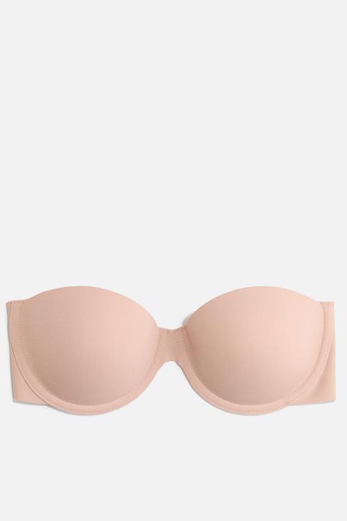 Underwired self-adhesive bra - beige