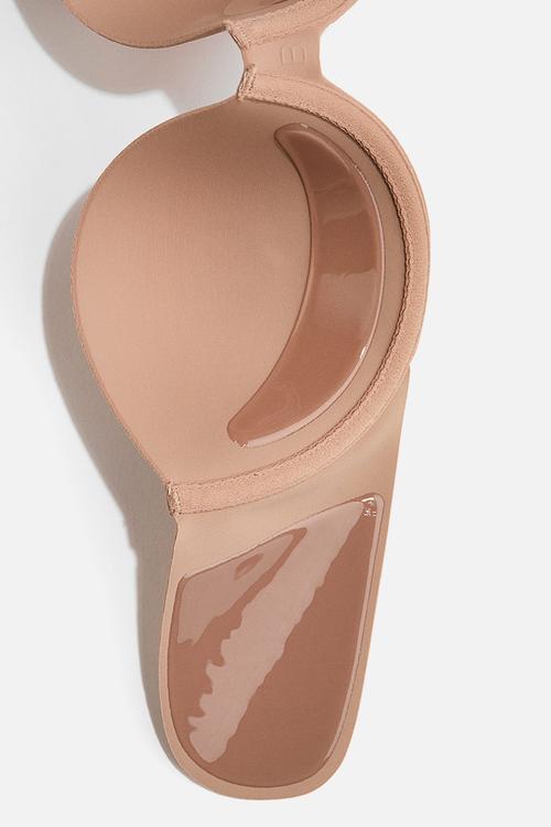 Underwired self-adhesive bra - dark beige