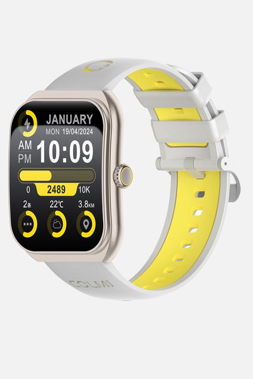 COLMI P86 Smart Watch Two-color Strap Bands P86-SSY - Silver