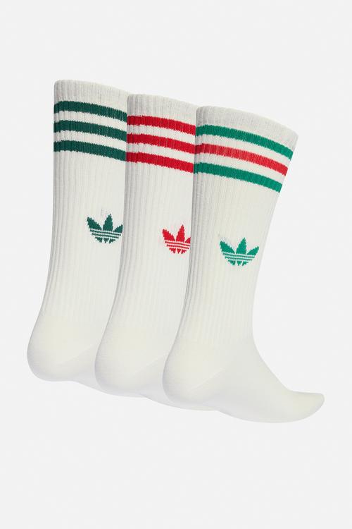 White 3-Stripes High Crew Socks 3 Pairs - Off white
