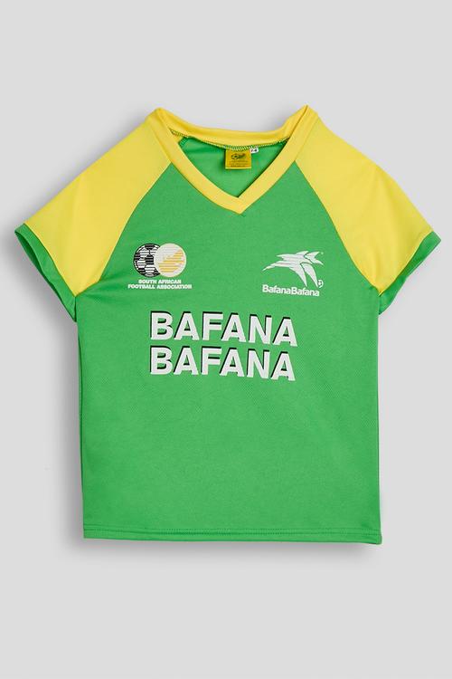 V-neck short sleeve tee - green/gold