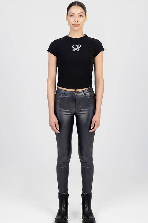 Riley Skinny Pants - Charcoal/Black
