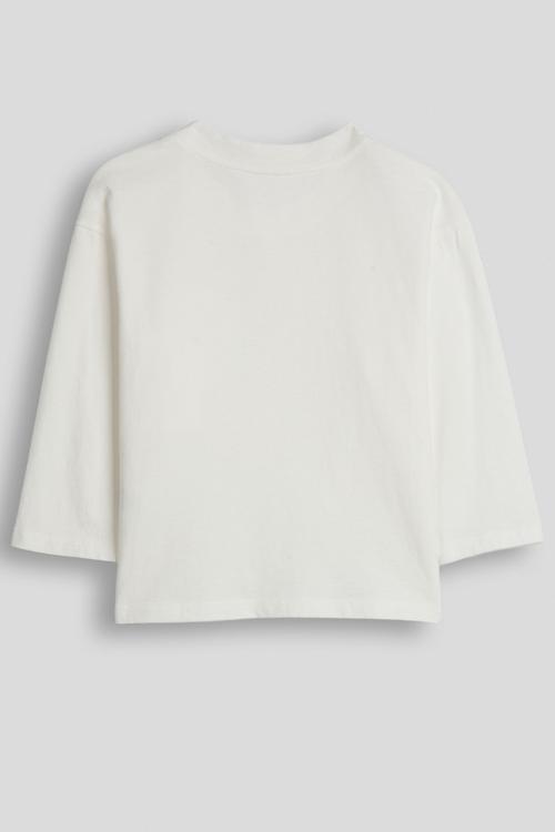 Overlap pocket tee - white