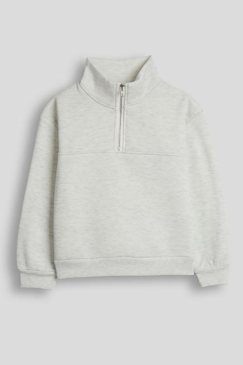 Zip-up sweatshirt - white smoke