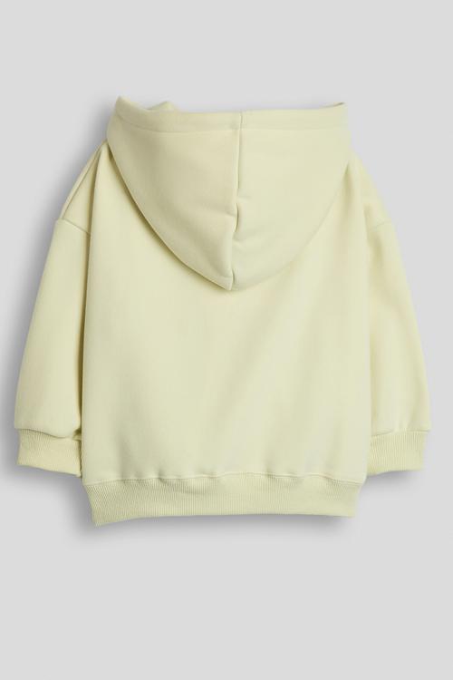 Slogan print hoodie - cornfield white