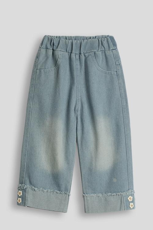 Turn up hem jeans - light blue