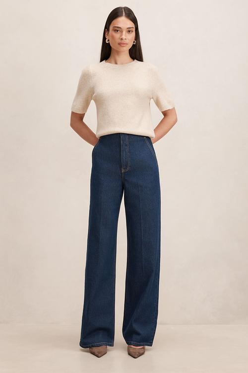 Audrey wide leg jeans in rinse wash