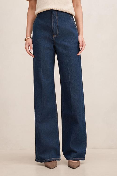 Audrey wide leg jeans in rinse wash