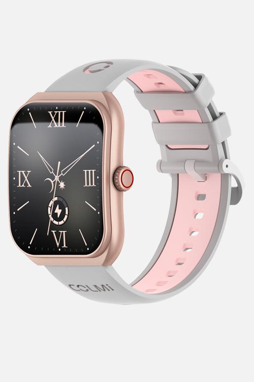 COLMI P86 Smart Watch Two-color Strap Bands P86-SSP - Grey & Pink