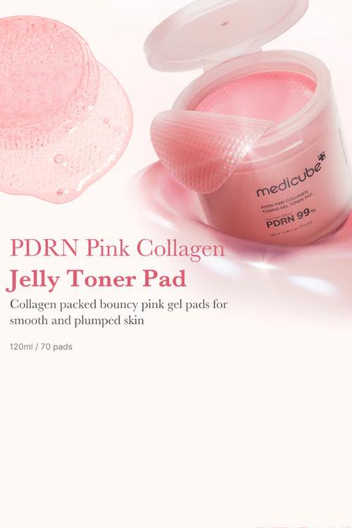 PDRN Pink Collagen Toning Gel Toner Pad - 120ml (70 pcs)