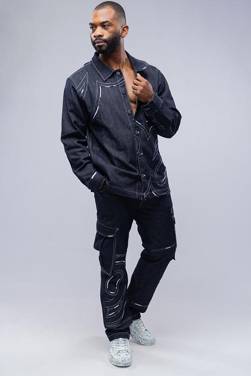 Bogart utility stitch denim set - denim