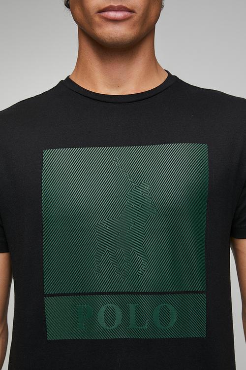Printed Graphic Short Sleeve T-Shirt - Black