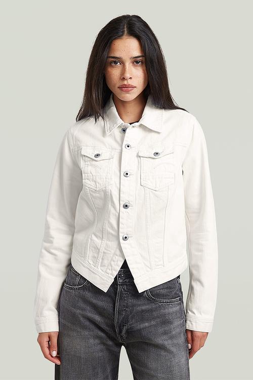Pitched hem slim jacket wmn - ecru