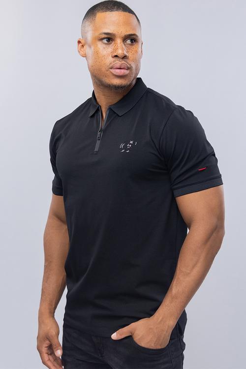 Bogart casual cool golfer polo - black