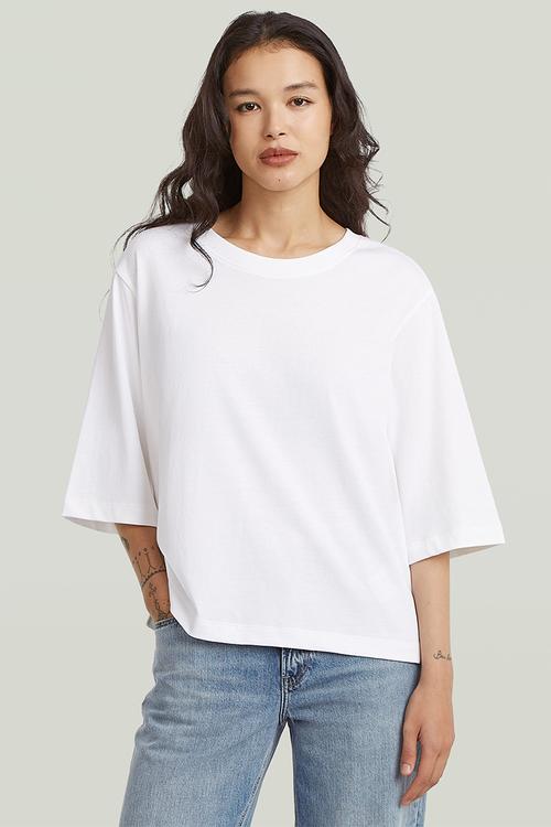Modern basic relaxed 3\4 sl r t wmn - white