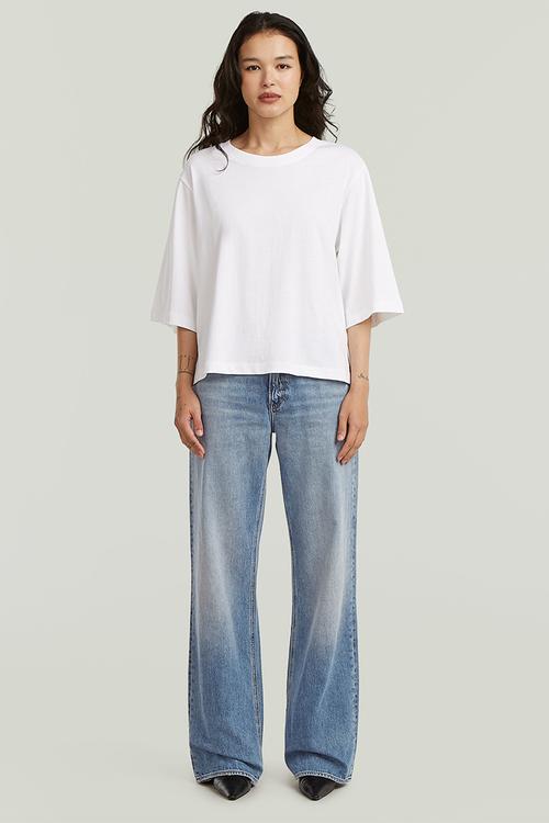 Modern basic relaxed 3\4 sl r t wmn - white
