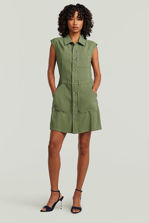 Cinch dress s\l wmn - four leaf clover