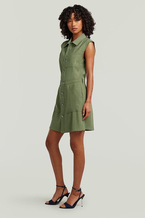 Cinch dress s\l wmn - four leaf clover