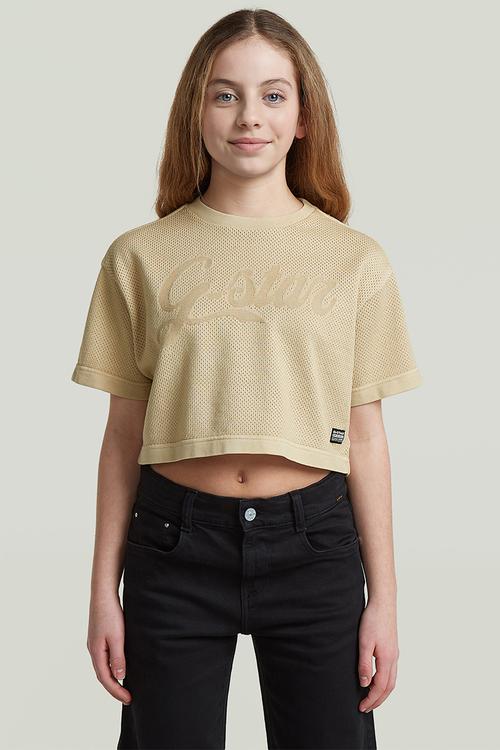 Boxy Cropped Tee Ss G - Dk Brick