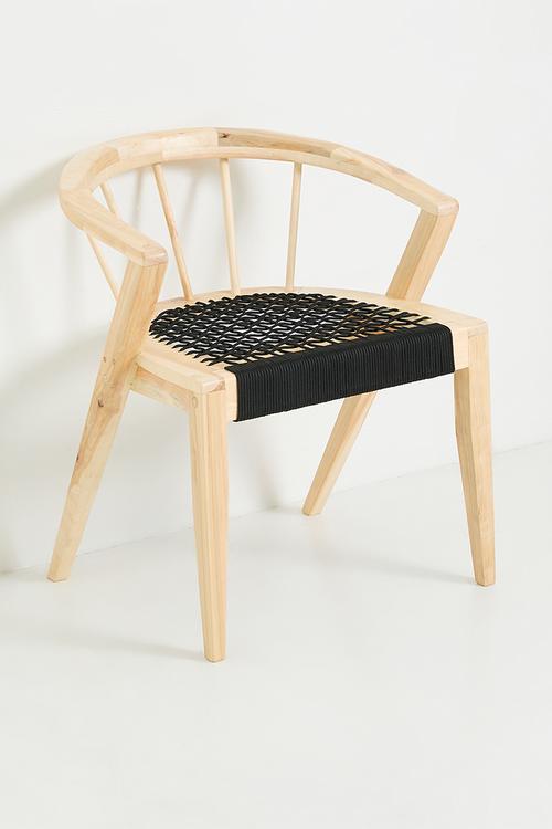 Nia Dining Chair - Natural & Black