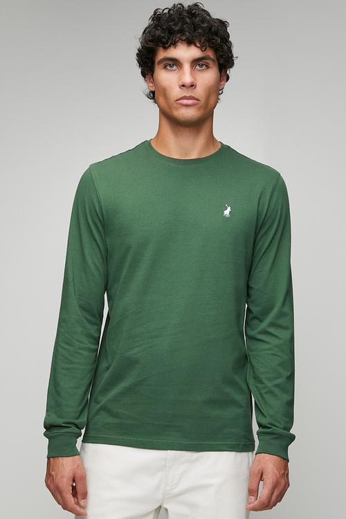 Paul Essential Badge Ls Tee - Green