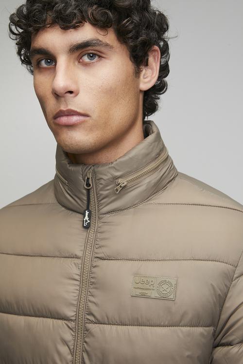 Core Long Sleeve Puffer Jacket - Brown