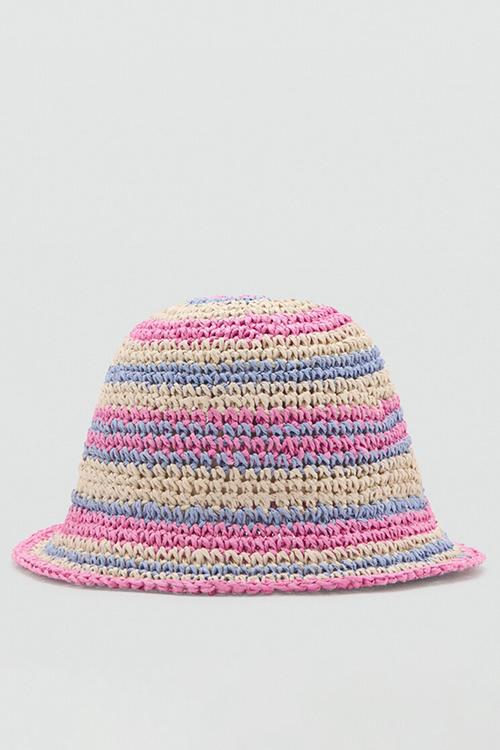 Hat STRIPES - Light/Pastel Brown