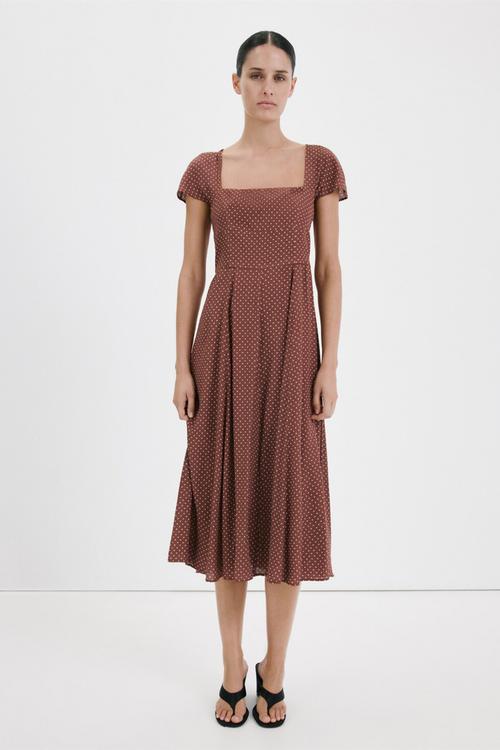 Dress lila - dark brown