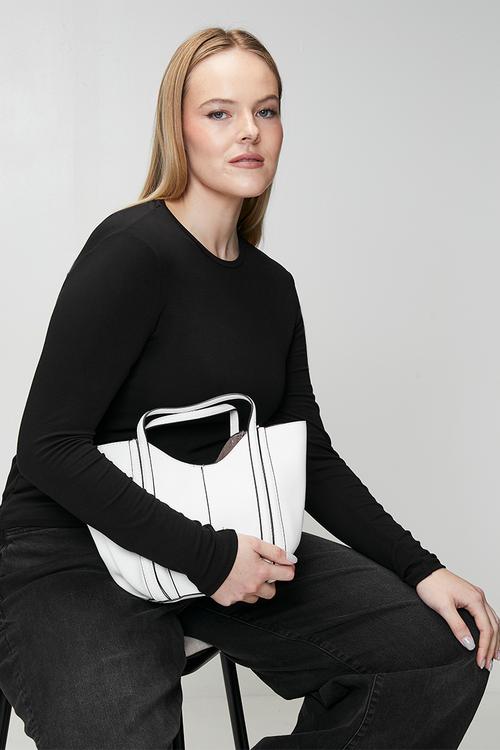 Ashlyn Top Handle Crossbody Bag - White