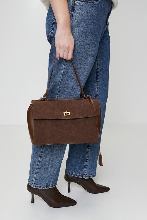 Aubin Satchel Bag - Brown