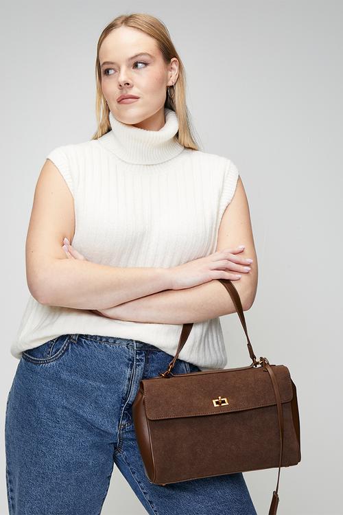 Aubin Satchel Bag - Brown