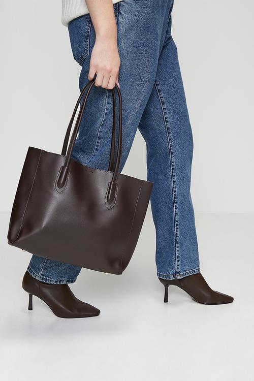 Anouk Structured Shopper Bag - Brown