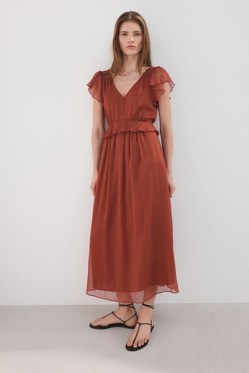Dress sofia - medium orange