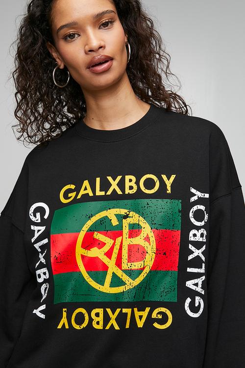 VINTAGE CREW NECK SWEATER - BLACK