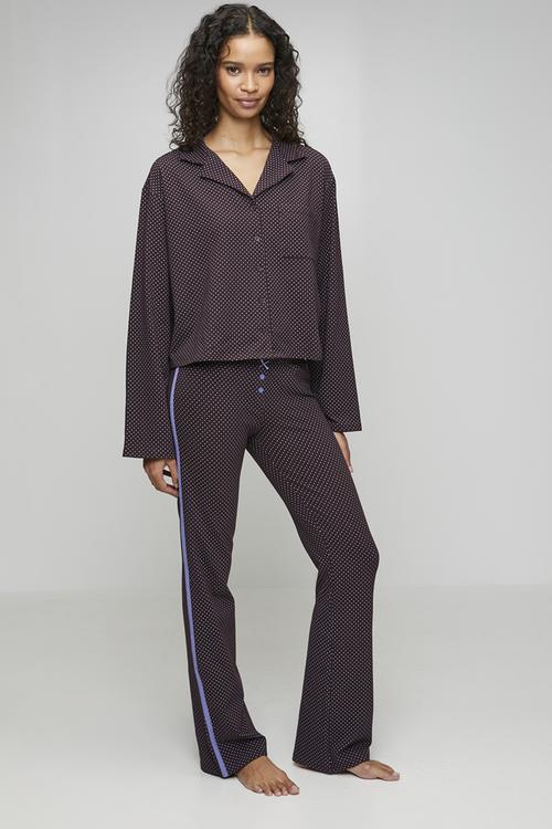 Dreamy soft flare pant set - chocolate plum