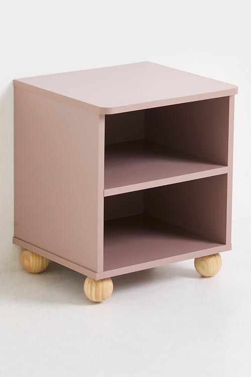 Kinder Cube Bedside Table - Pink