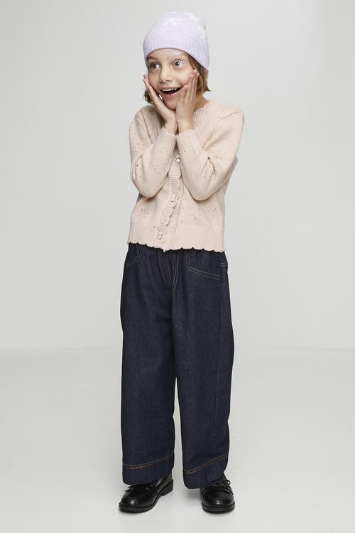 Marled wool-blend cardigan - pale pink