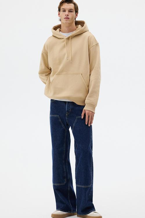 Loose fit hoodie - beige