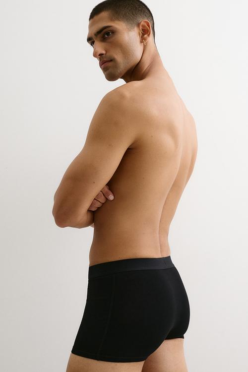 3-Pack mid trunks with lycra - grey marl/black