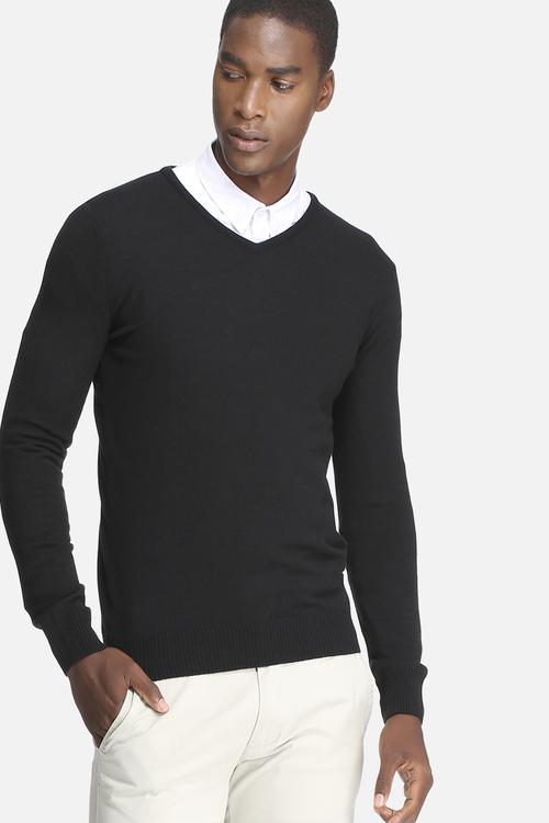 Basic V-neck pullover 
